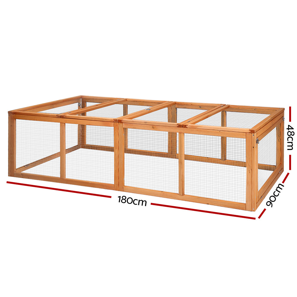 i.Pet Chicken Coop Rabbit Hutch 180cm Extra Large Wooden Chicken House Run XL Hen Cage-Pet Care > Coops & Hutches-PEROZ Accessories