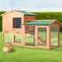 i.Pet Chicken Coop Rabbit Hutch 138cm Wide Wooden Pet Hutch-Pet Care > Coops & Hutches-PEROZ Accessories