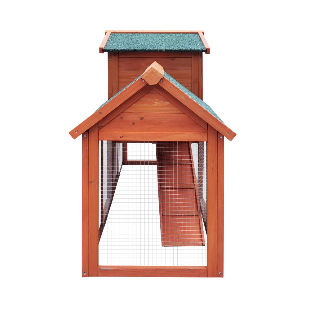 Alopet Rabbit Hutch 135 x 52 x 85cm-Wooden Hutch-PEROZ Accessories