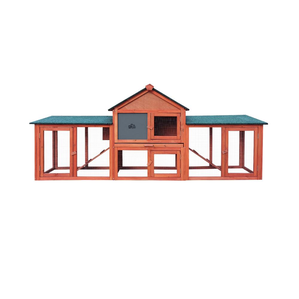 Alopet Rabbit Hutch Chicken Coop Bunny House Run Cage Wooden Outdoor Pet Hutch-Wooden Hutch-PEROZ Accessories