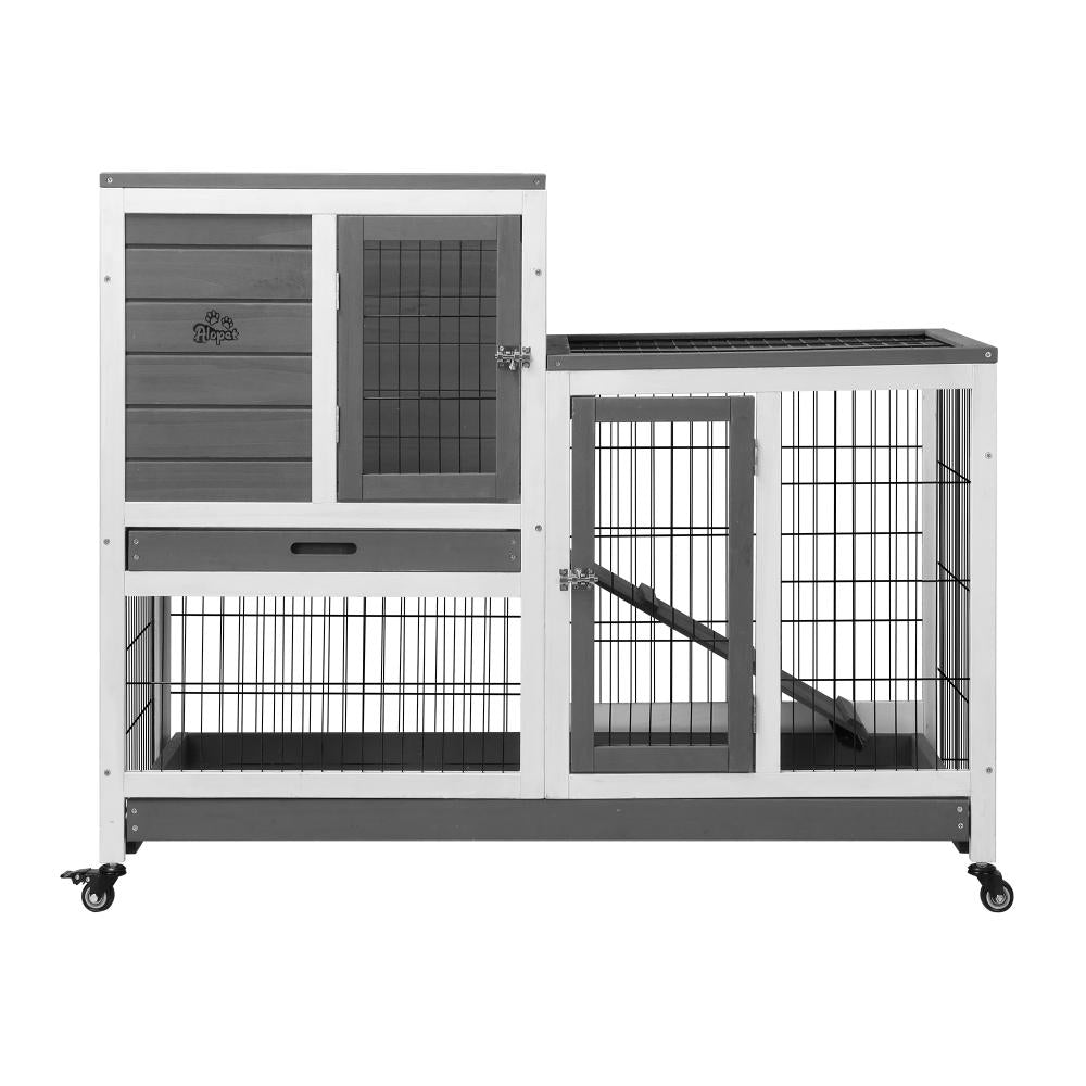 Alopet Rabbit Hutch Chichen Coop 100 x 55 x 90cm-Wooden Hutch-PEROZ Accessories