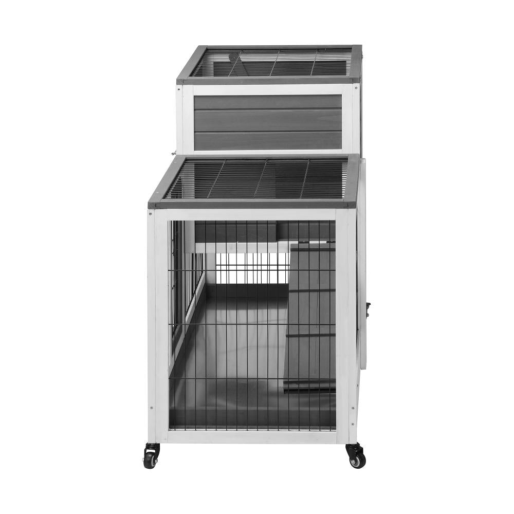 Alopet Rabbit Hutch Chichen Coop 100 x 55 x 90cm-Wooden Hutch-PEROZ Accessories