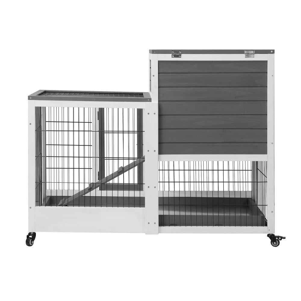 Alopet Rabbit Hutch Chichen Coop 100 x 55 x 90cm-Wooden Hutch-PEROZ Accessories