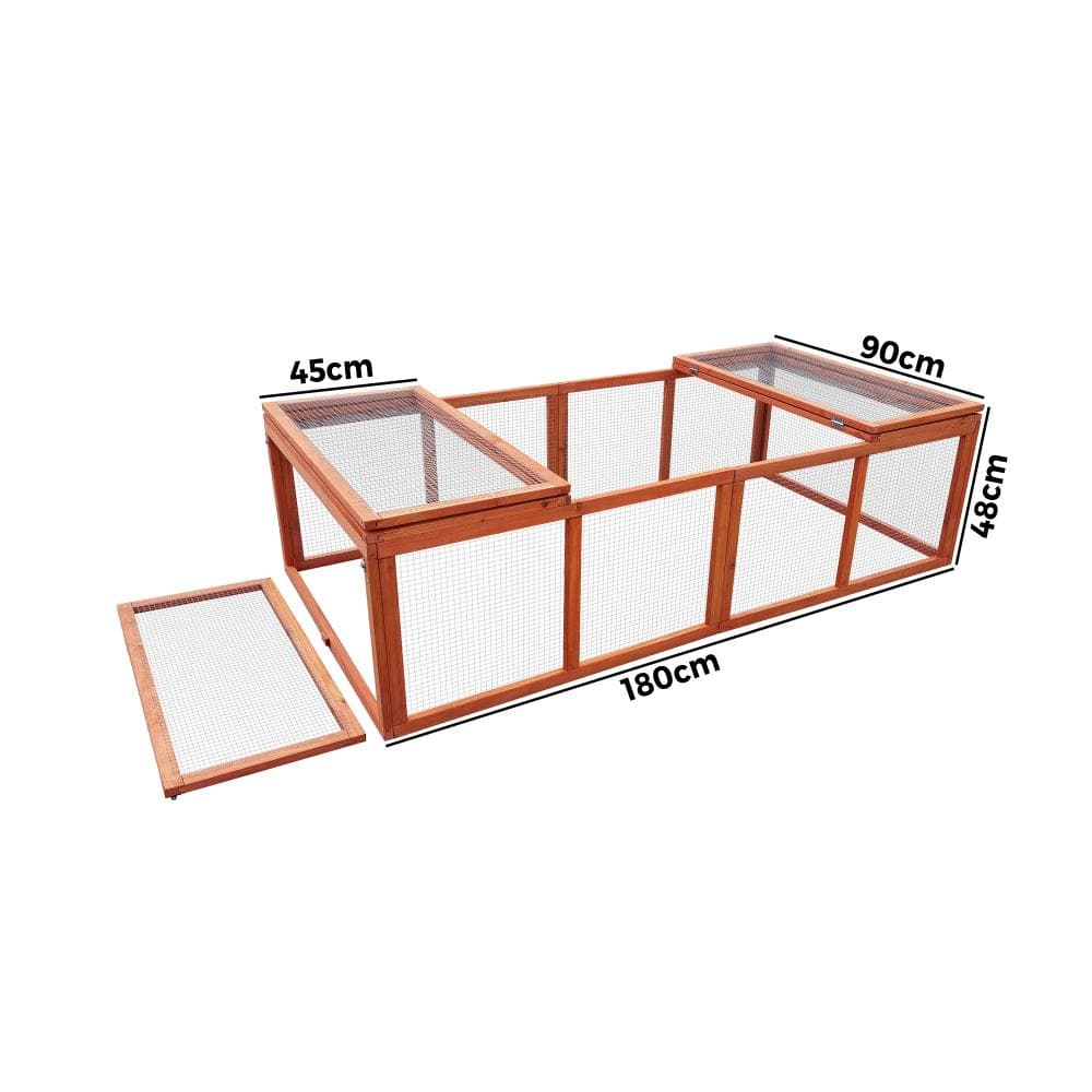 Alopet Chicken Coop Rabbit Hutch Extra Large Wooden Chicken House Run Hen Cage-Wooden Hutch-PEROZ Accessories