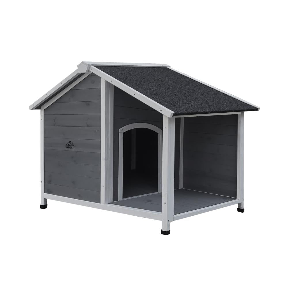 Alopet Dog Kennel Kennels House Outdoor Pet Wooden Large Cage Cabin Box Awning-Wooden Kennel-PEROZ Accessories