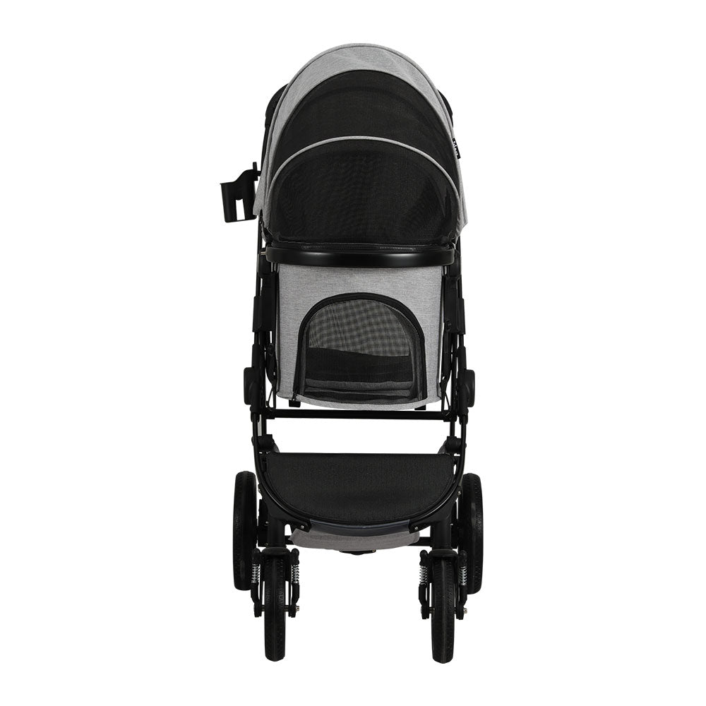 i.Pet Pet Stroller Pram Large Dog Cat Carrier Travel Pushchair Foldable 4 Wheels-Pet Care > Dog Supplies-PEROZ Accessories