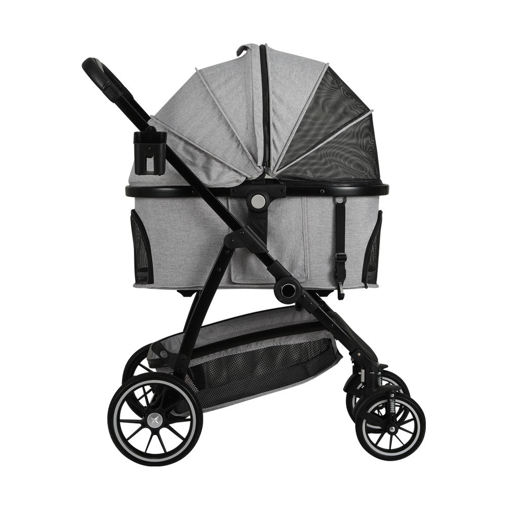 i.Pet Pet Stroller Pram Large Dog Cat Carrier Travel Pushchair Foldable 4 Wheels-Pet Care > Dog Supplies-PEROZ Accessories