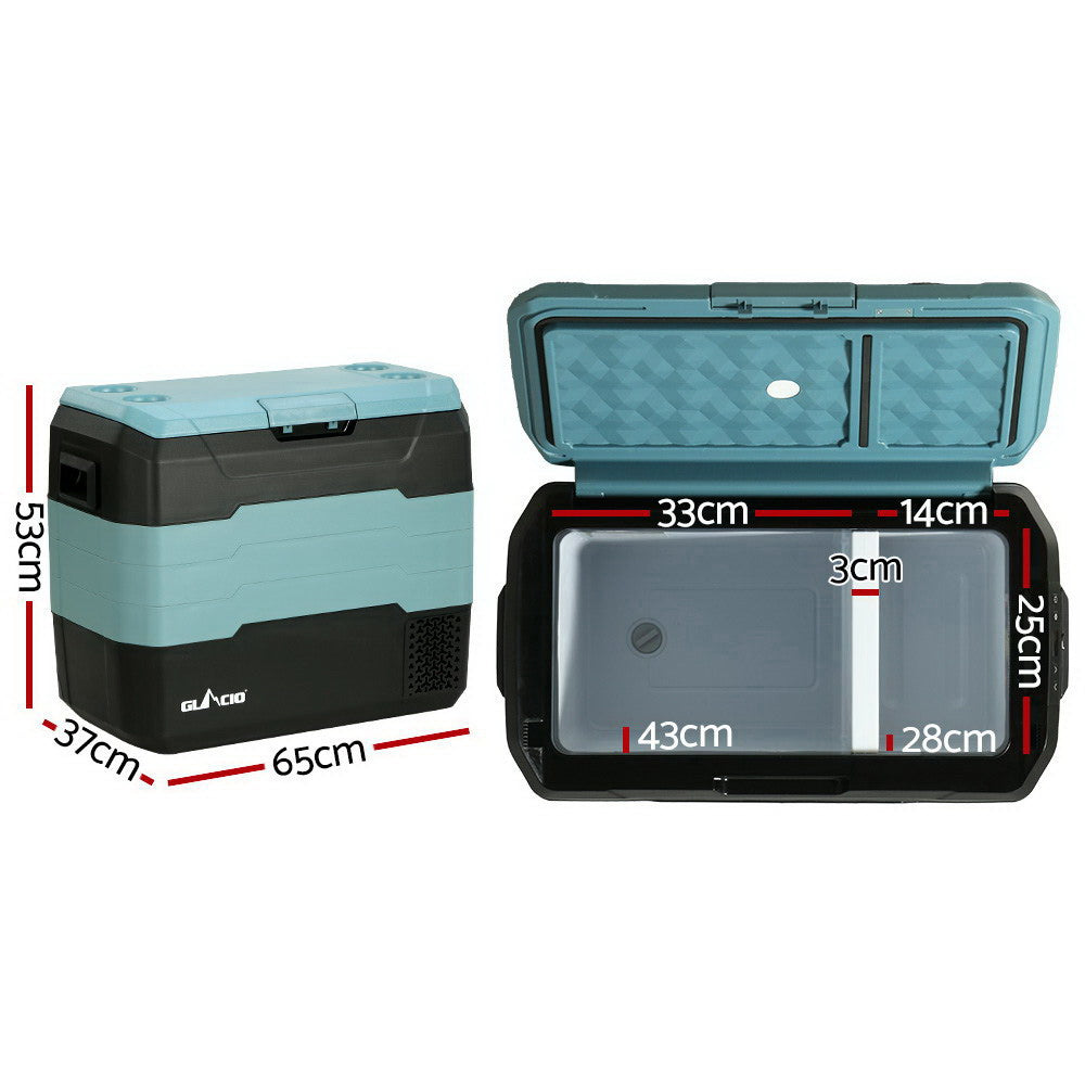 Glacio 50L Portable Fridge Freezer Fridges Cooler Camping 12V/24V/240V Caravan-Appliances > Fridges-PEROZ Accessories