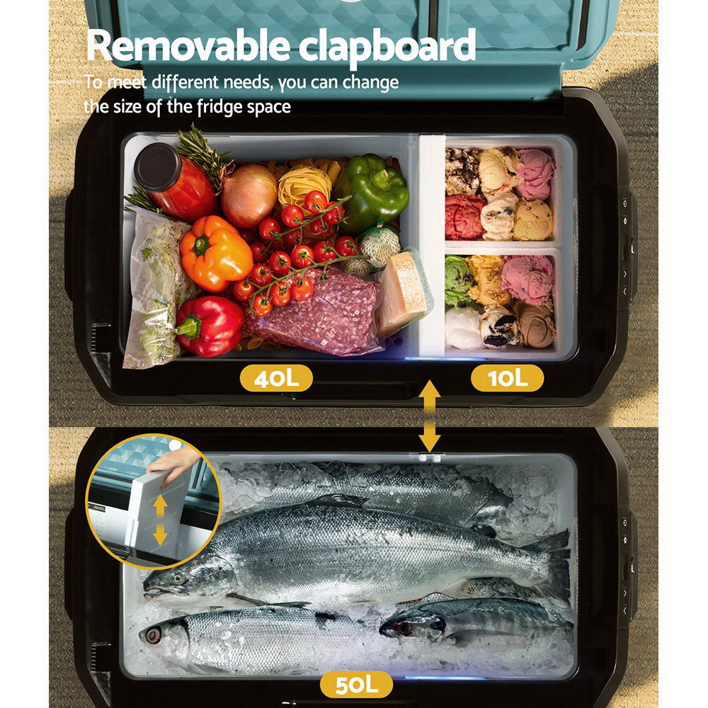 Glacio 50L Portable Fridge Freezer Fridges Cooler Camping 12V/24V/240V Caravan-Appliances > Fridges-PEROZ Accessories