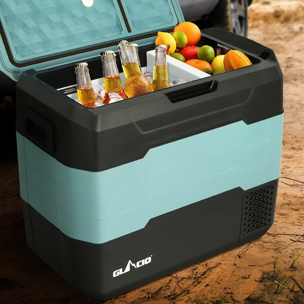 Glacio 50L Portable Fridge Freezer Fridges Cooler Camping 12V/24V/240V Caravan-Appliances > Fridges-PEROZ Accessories