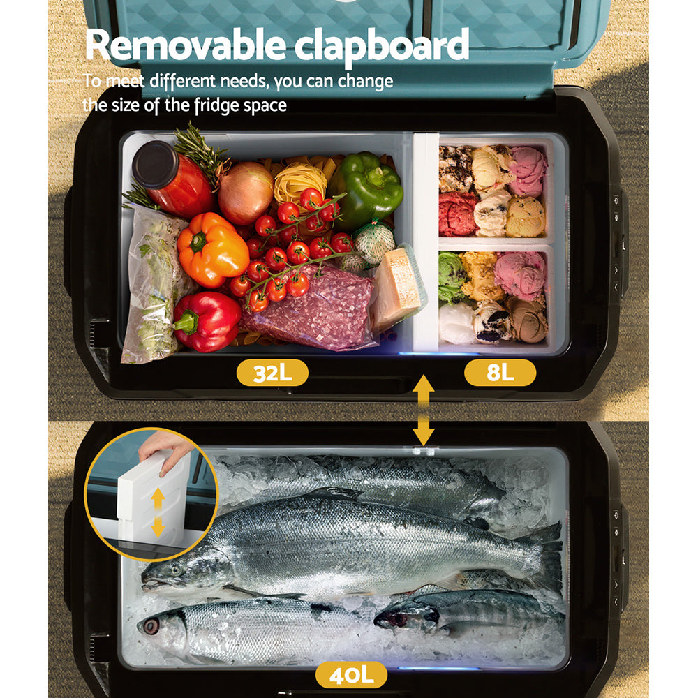 Glacio 40L Portable Fridge Freezer Fridges Cooler Camping 12V/24V/240V Caravan-Appliances > Fridges-PEROZ Accessories