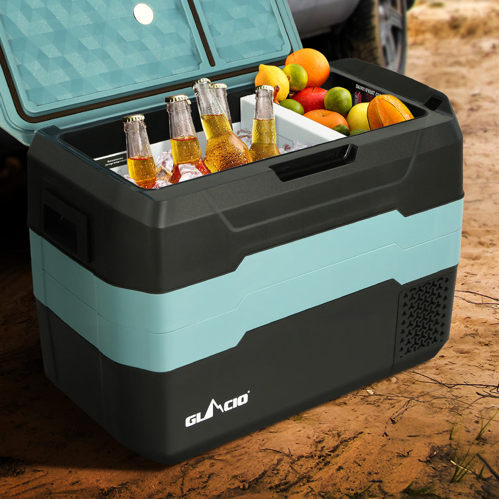 Glacio 40L Portable Fridge Freezer Fridges Cooler Camping 12V/24V/240V Caravan-Appliances > Fridges-PEROZ Accessories