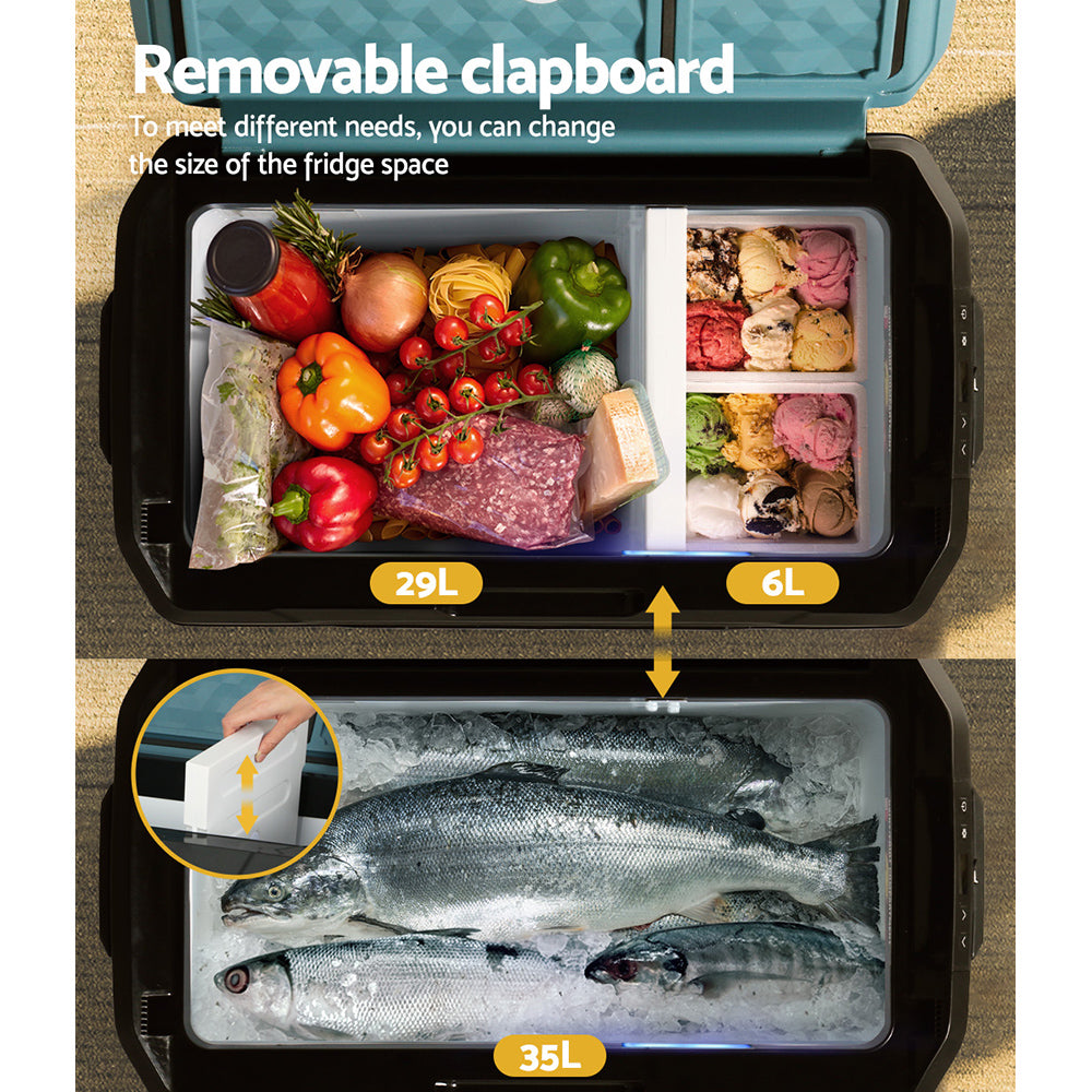 Glacio 35L Portable Fridge Freezer Fridges Cooler Camping 12V/24V/240V Caravan-Appliances > Fridges-PEROZ Accessories