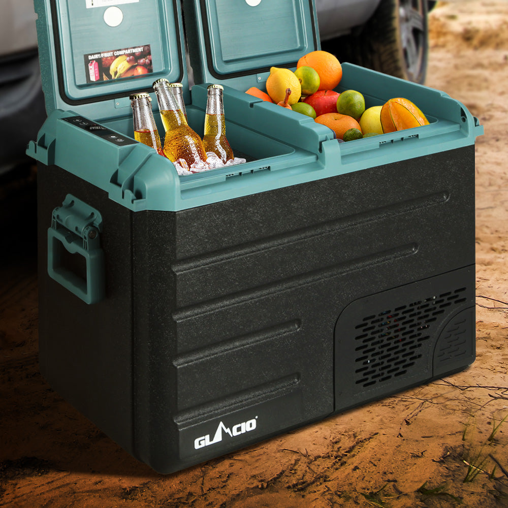 Glacio 50L Portable Fridge Freezer Fridges Cooler Camping 12V/24V/240V Caravan-Appliances > Fridges-PEROZ Accessories
