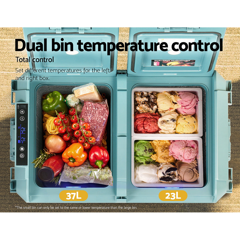 Glacio 60L Portable Fridge Freezer Fridges Cooler Camping 12V/24V/240V Caravan-Appliances > Fridges-PEROZ Accessories