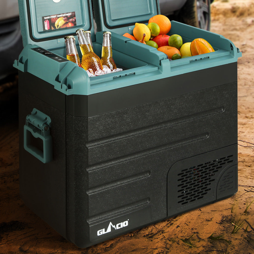 Glacio 60L Portable Fridge Freezer Fridges Cooler Camping 12V/24V/240V Caravan-Appliances > Fridges-PEROZ Accessories