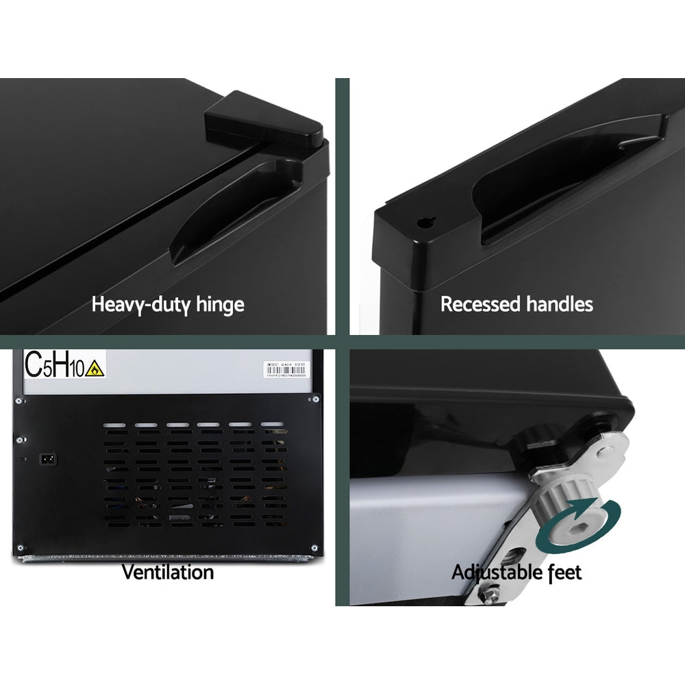 Glacio 95L Portable Fridge Bar Freezer Cooler Upright 12V/24V/240V Caravan 4WD Car Camping Black-Outdoor > Camping-PEROZ Accessories