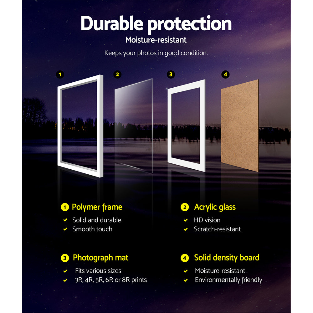 Artiss Photo Frames11PCS 5x7in 6x8in 8x10in Hanging Wall Frame White-Home & Garden > DIY - Peroz Australia - Image - 4