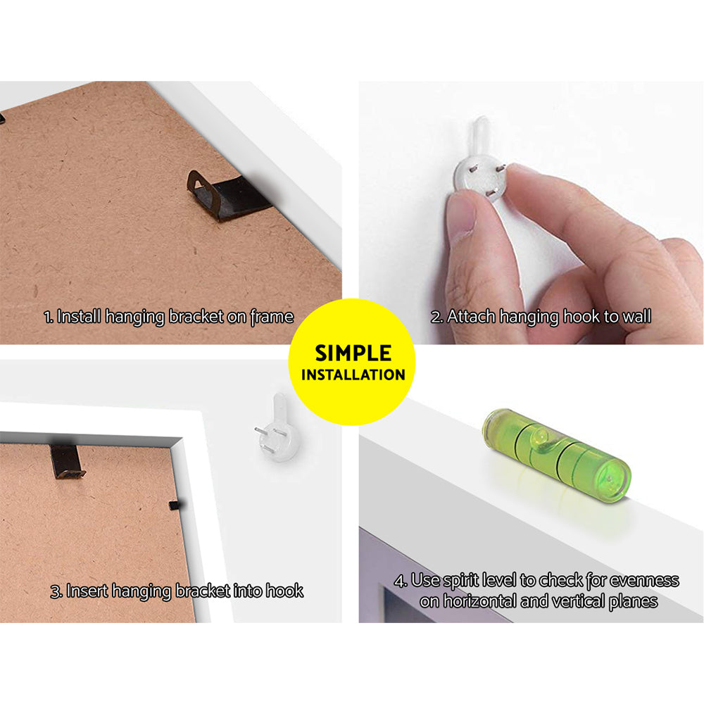 Artiss Photo Frames11PCS 5x7in 6x8in 8x10in Hanging Wall Frame White-Home & Garden > DIY - Peroz Australia - Image - 6