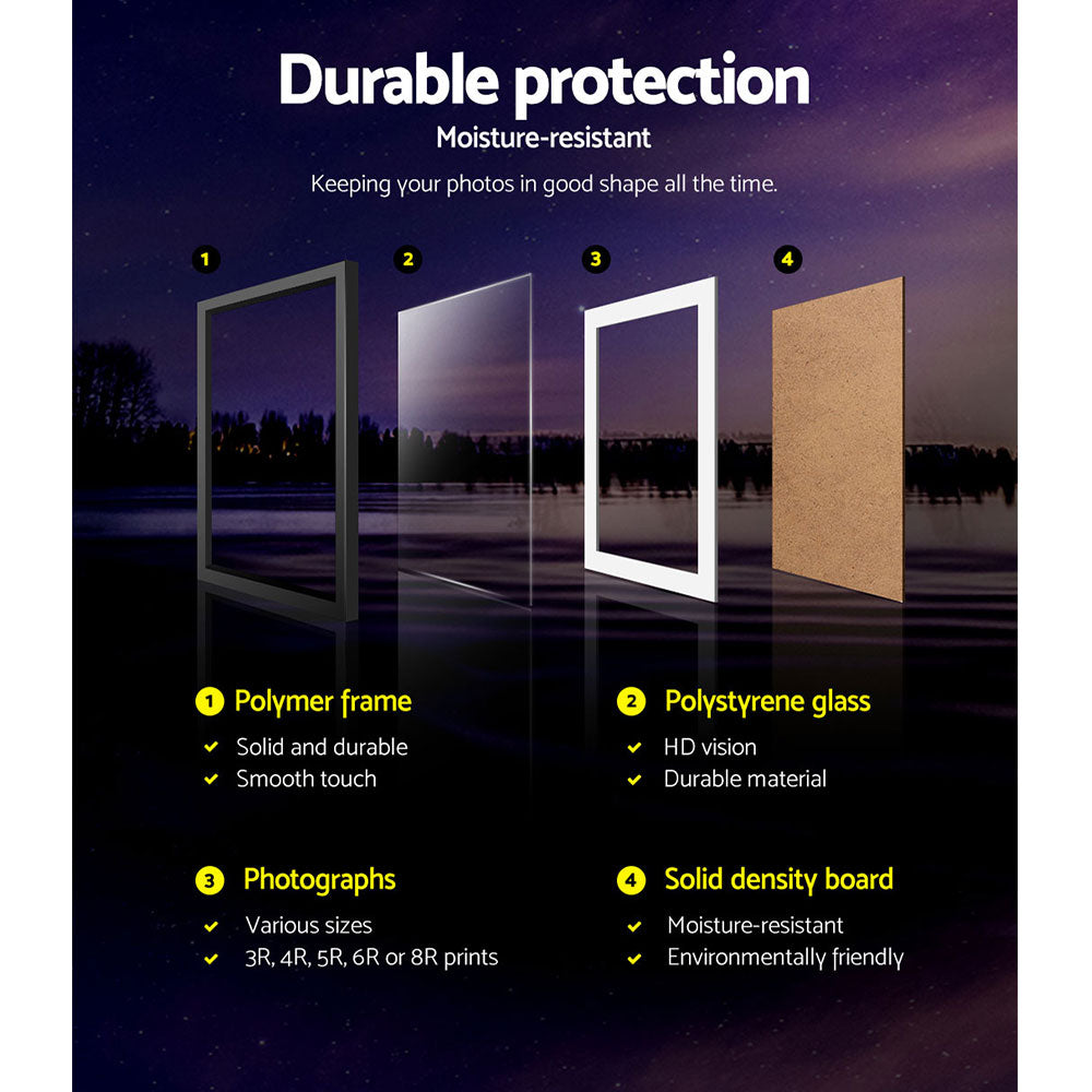 Artiss Photo Frames 30PCS 8x10in 5x7in 4x6in 3.5x5in Hanging Wall Frame Black-Home & Garden > DIY - Peroz Australia - Image - 4