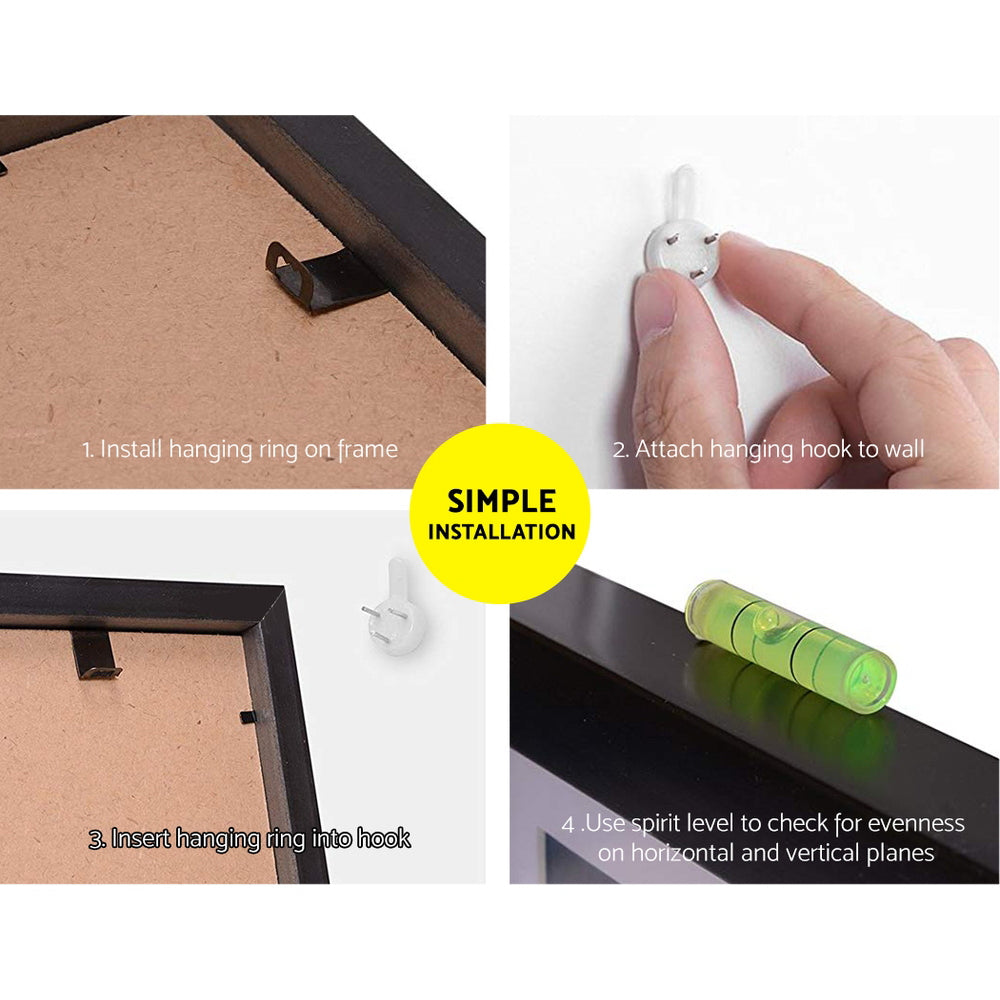 Artiss Photo Frames 30PCS 8x10in 5x7in 4x6in 3.5x5in Hanging Wall Frame Black-Home & Garden > DIY - Peroz Australia - Image - 6