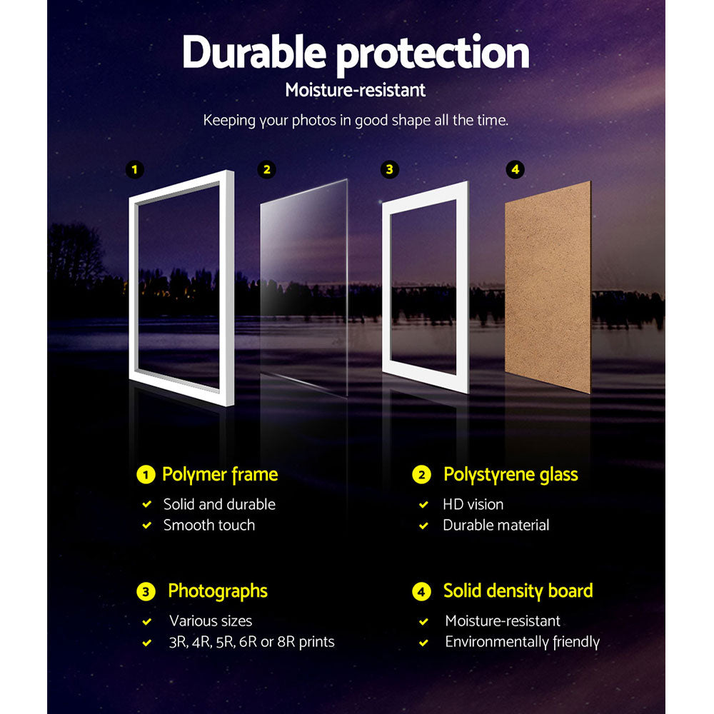 Artiss Photo Frames 30PCS 8x10in 5x7in 4x6in 3.5x5in Hanging Wall Frame White-Home & Garden > DIY - Peroz Australia - Image - 4