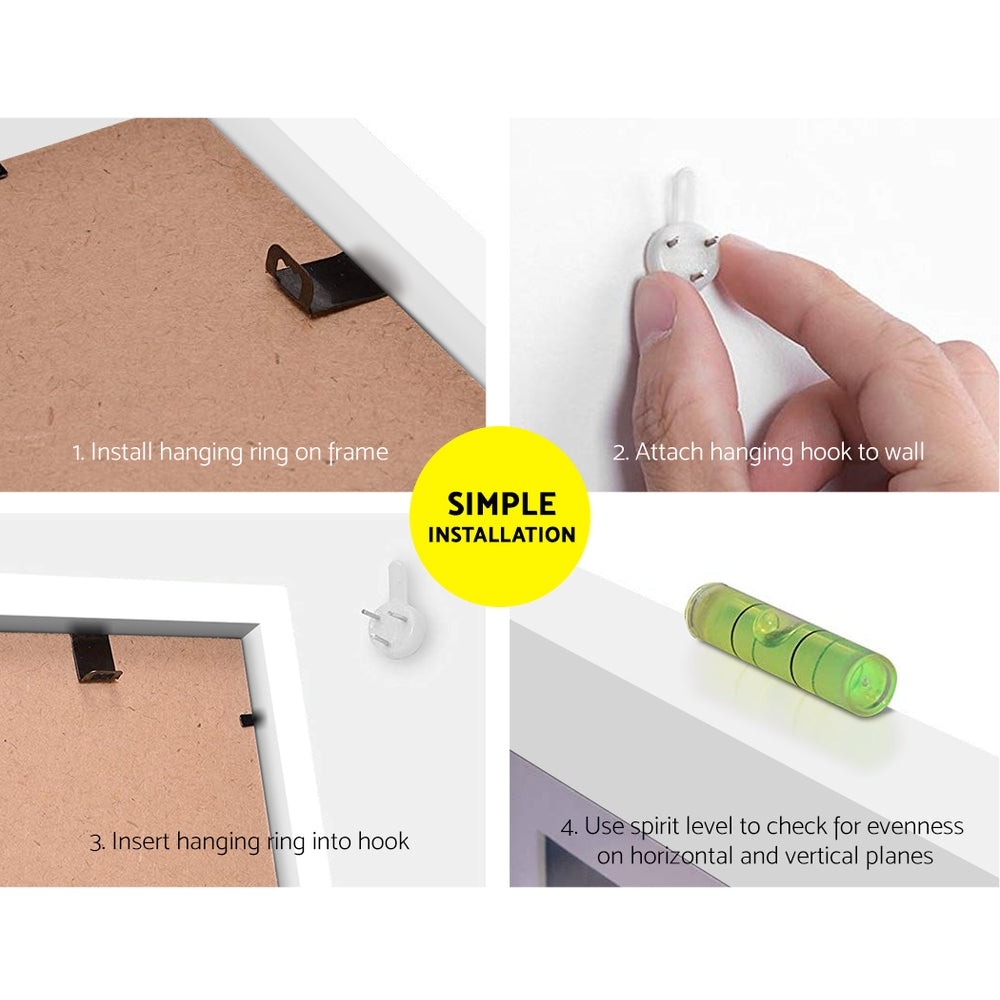 Artiss Photo Frames 30PCS 8x10in 5x7in 4x6in 3.5x5in Hanging Wall Frame White-Home & Garden > DIY - Peroz Australia - Image - 6