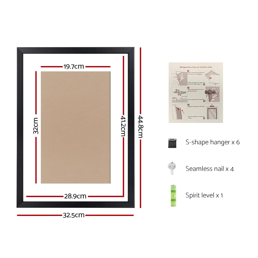 3 PCS Photo Frame Wall Set A3 Picture Home Decor Art Gift Present Black-Home & Garden > DIY-PEROZ Accessories