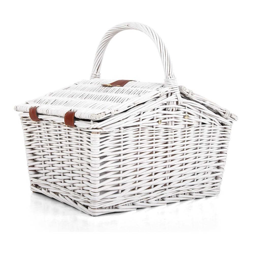 Alfresco 2 Person Picnic Basket Vintage Baskets Outdoor Insulated Blanket-Outdoor > Picnic-PEROZ Accessories