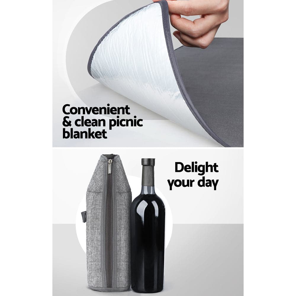 Alfresco Picnic Basket Backpack Set Cooler Bag 4 Person Outdoor Insulated Liquor-Outdoor > Picnic-PEROZ Accessories