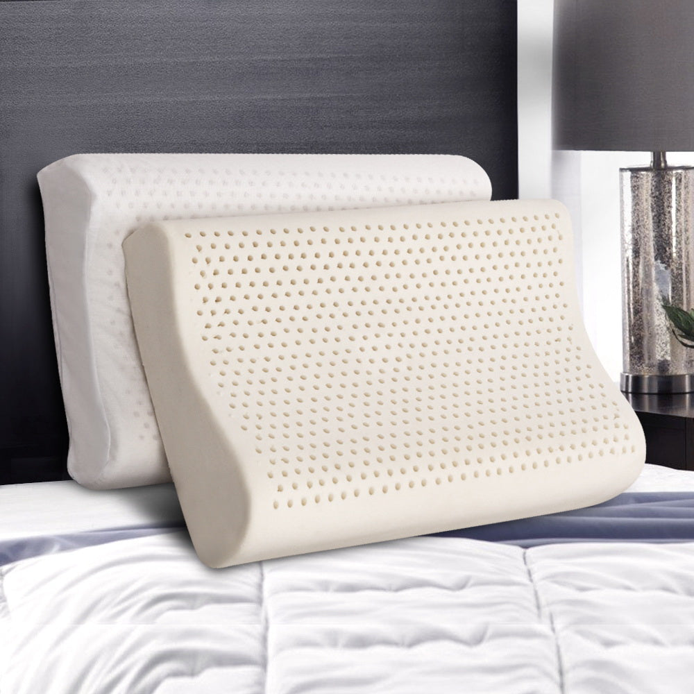 Giselle Latex Pillow Contour Latex Pillows Set of 2-Home & Garden > Bedding-PEROZ Accessories