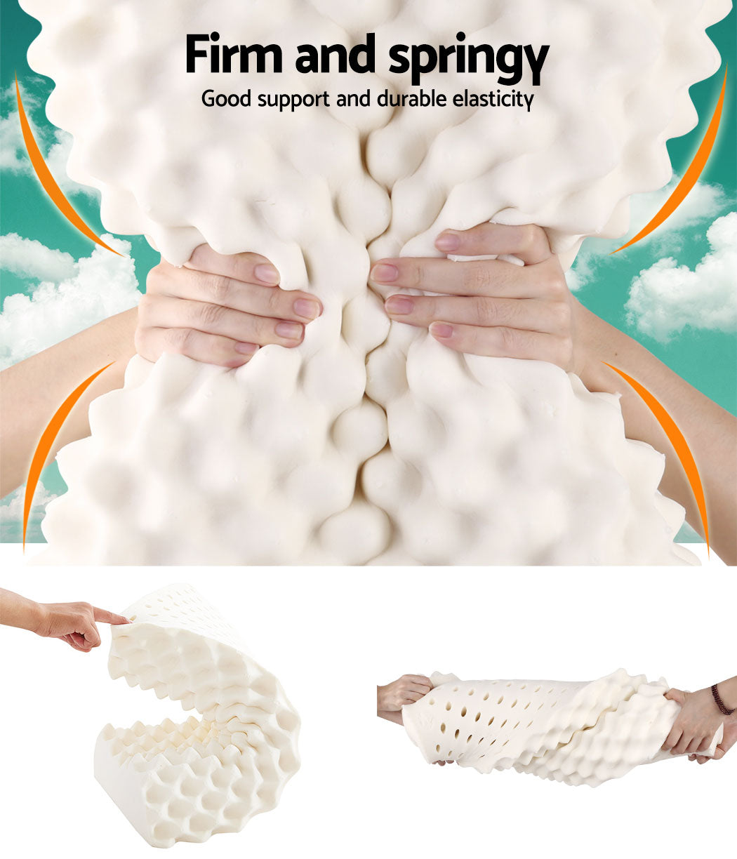 Giselle Bedding Natural Latex Pillow Twin Pack-Home & Garden > Bedding-PEROZ Accessories