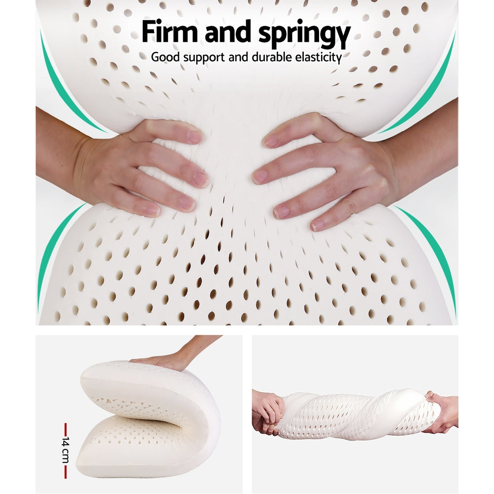 Giselle Bedding Natural Latex Pillow Classic Twin Pack-Home & Garden > Bedding-PEROZ Accessories
