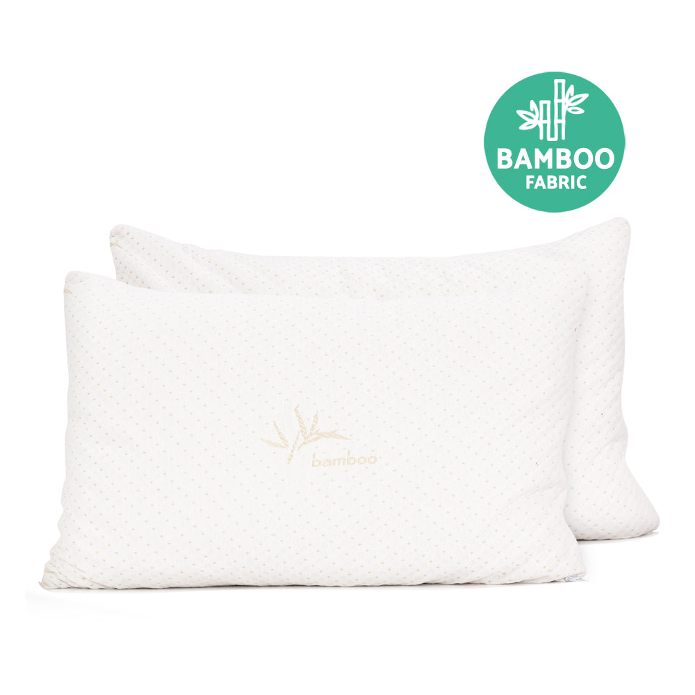 Giselle Bedding Set of 2 Single Bamboo Memory Foam Pillow-Pillows-PEROZ Accessories