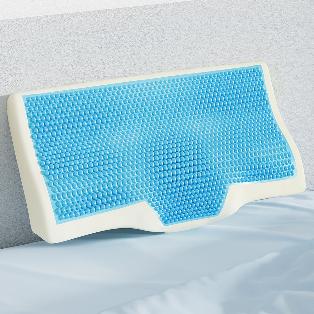 Giselle Bedding Memory Foam Contour Pillow Cool Gel Bamboo Cover-Home & Garden > Bedding-PEROZ Accessories