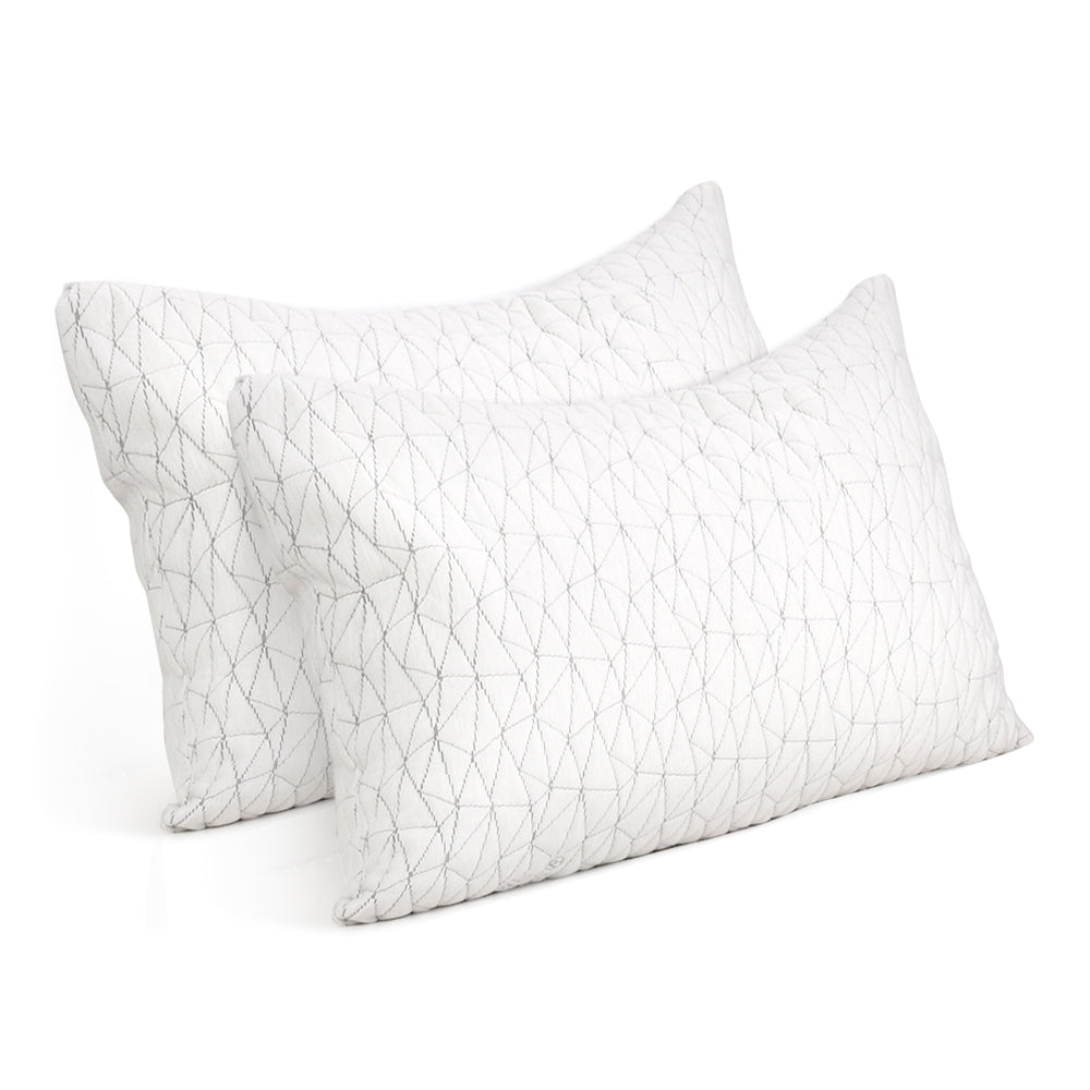 Giselle Bedding Set of 2 Rayon King Memory Foam Pillow-Pillows-PEROZ Accessories