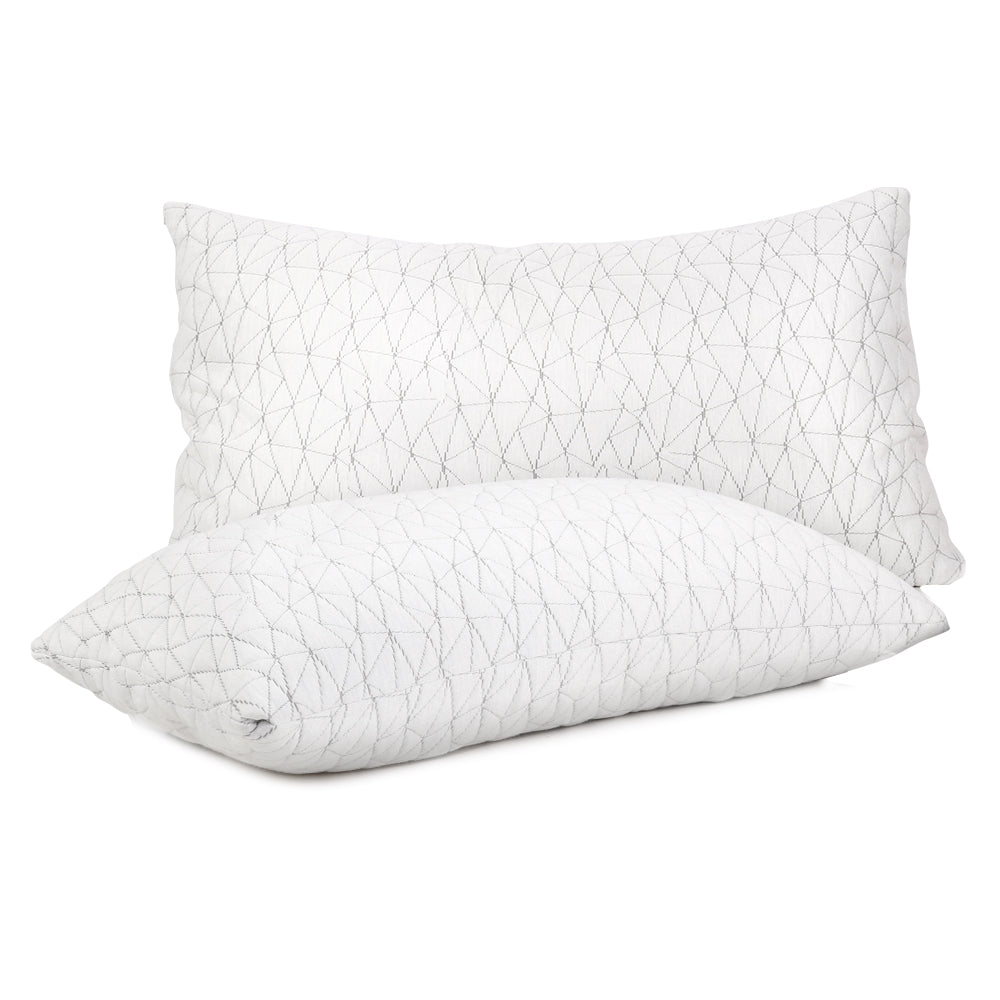 Giselle Bedding Set of 2 Rayon King Memory Foam Pillow-Pillows-PEROZ Accessories