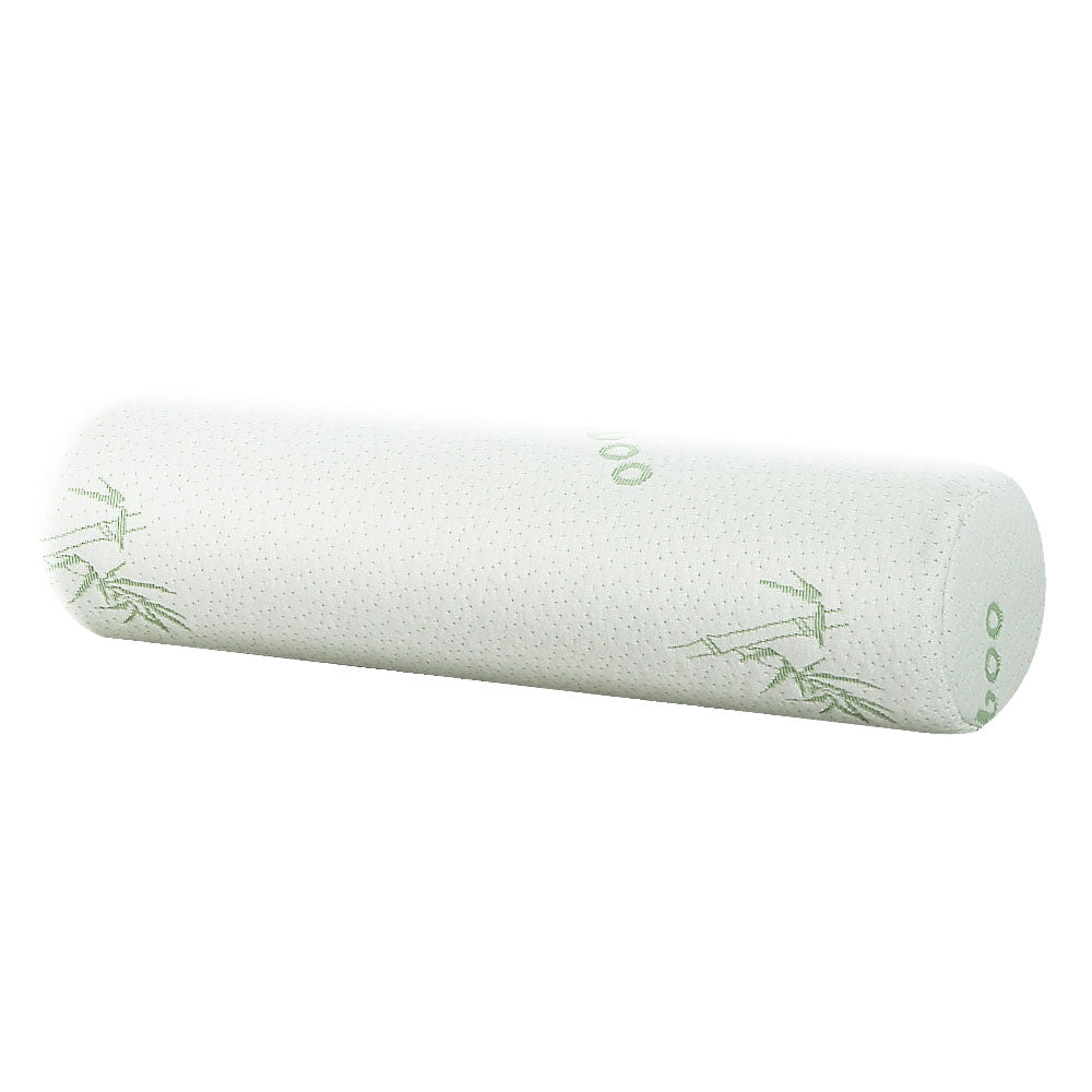 Giselle Bedding Memory Foam Neck Roll Pillow Bamboo Cover-Home & Garden > Bedding-PEROZ Accessories