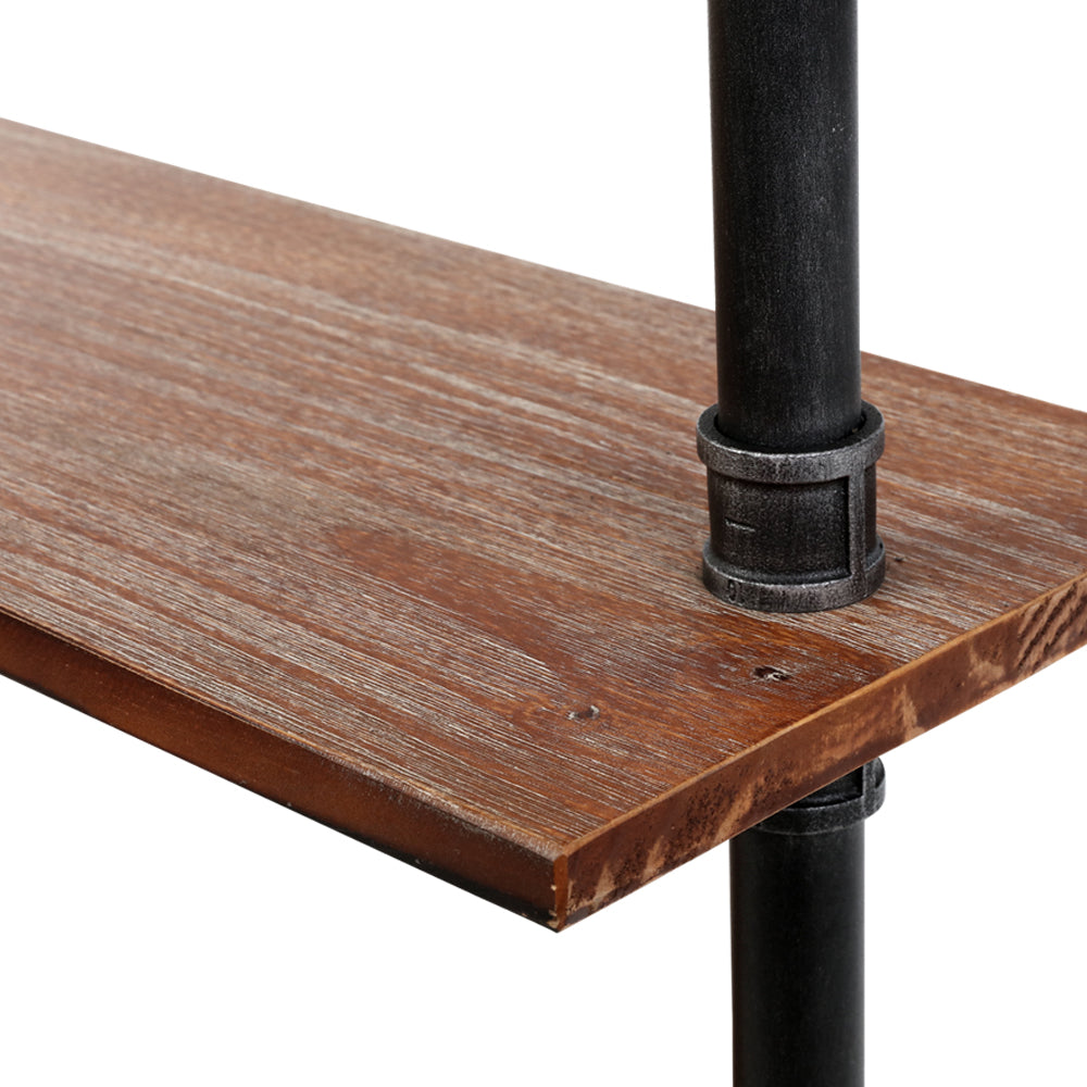 Artiss Display Shelves Wall Brackets Bookshelf Industrial DIY Pipe Shelf Rustic-Furniture > Living Room - Peroz Australia - Image - 4