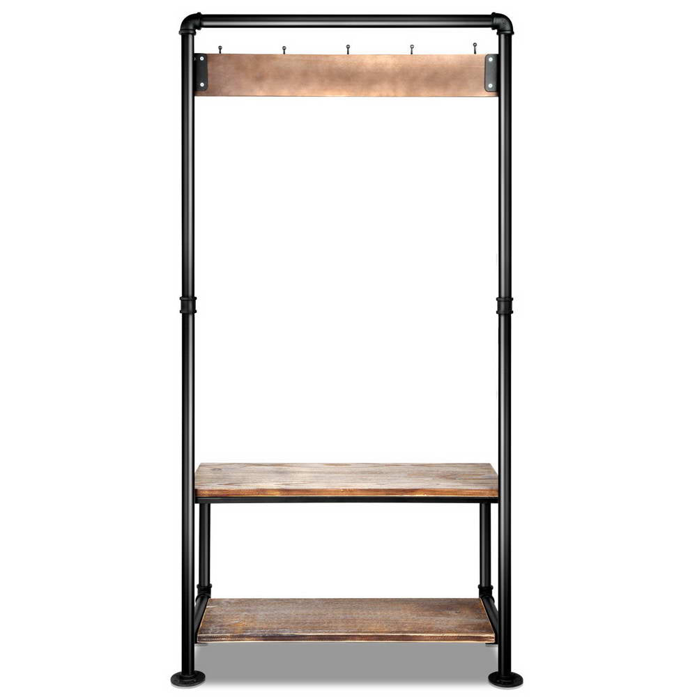 Artiss Clothes Rack Shoe Rack Vintage Coat Stand Hallway Shelf-Furniture > Living Room - Peroz Australia - Image - 4