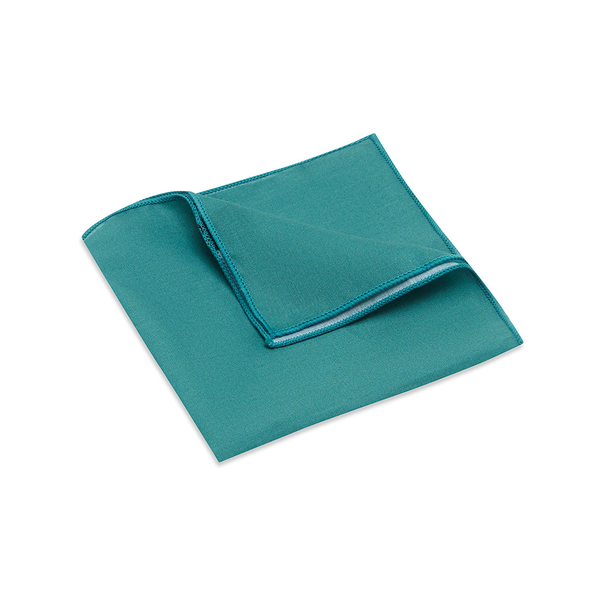 POCKET SQUARE. Plain. Teal-Pocket Squares-PEROZ Accessories
