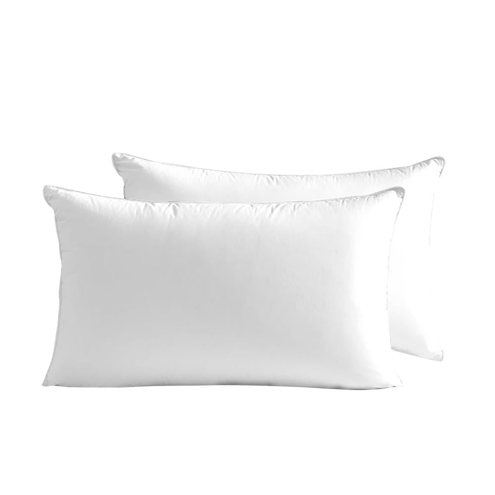 Bedra Pillow Duck Feather Down Standard Pillows Cotton Cover - Twin Pack-Pillow-PEROZ Accessories