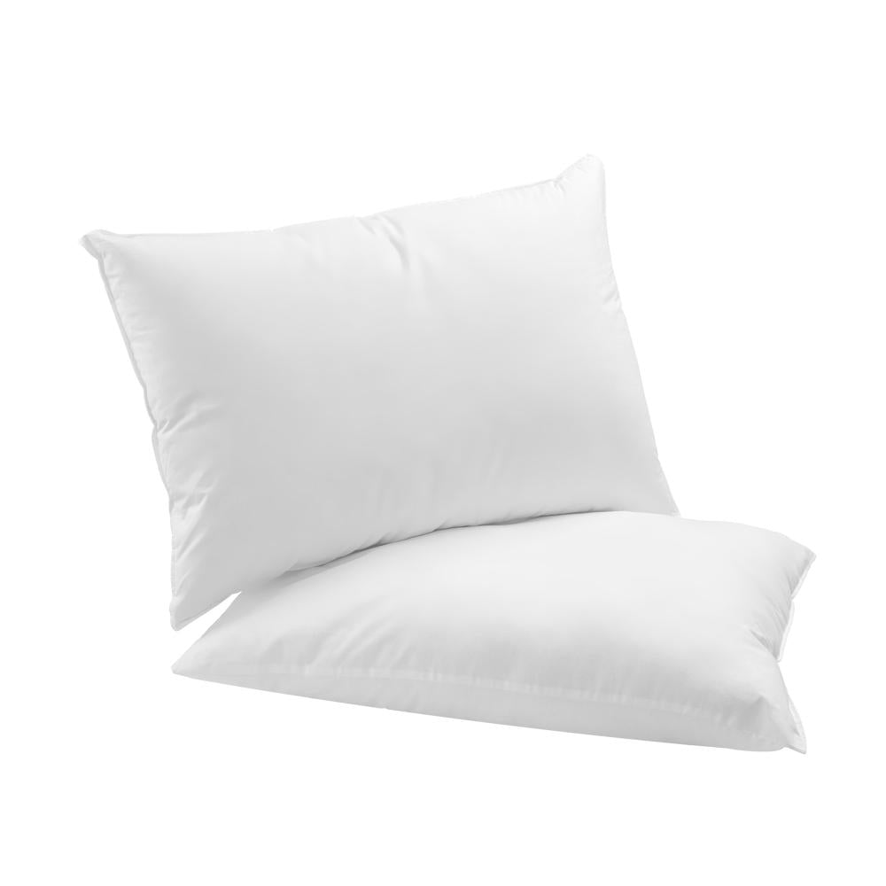 Bedra Pillow Duck Feather Down Standard Pillows Cotton Cover - Twin Pack-Pillow-PEROZ Accessories