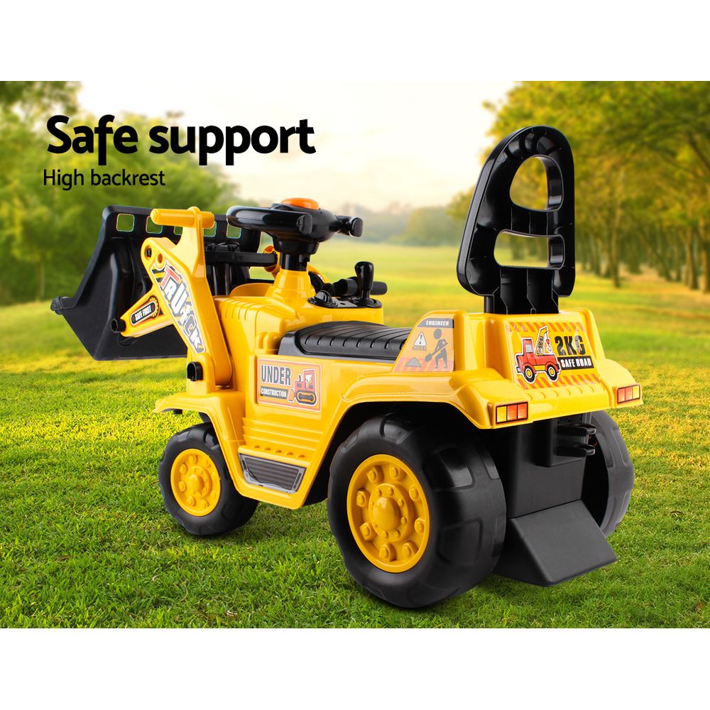 Keezi Kids Ride On Bulldozer - Yellow-Baby & Kids > Ride on Cars, Go-karts & Bikes-PEROZ Accessories
