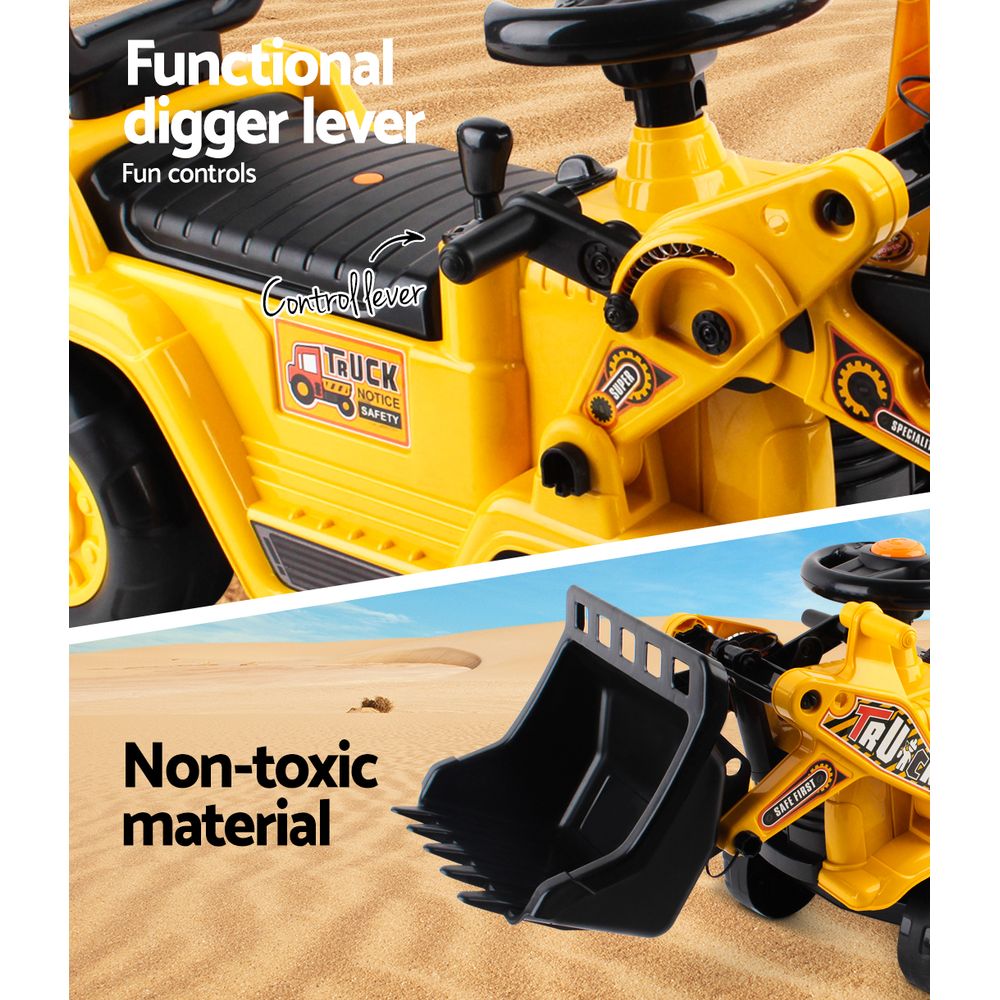 Keezi Kids Ride On Bulldozer - Yellow-Baby & Kids > Ride on Cars, Go-karts & Bikes-PEROZ Accessories