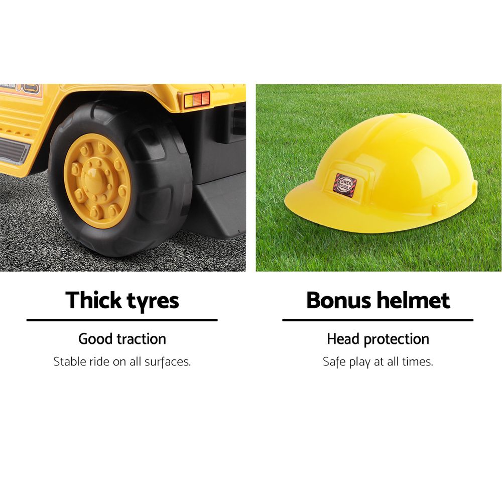 Keezi Kids Ride On Bulldozer - Yellow-Baby & Kids > Ride on Cars, Go-karts & Bikes-PEROZ Accessories