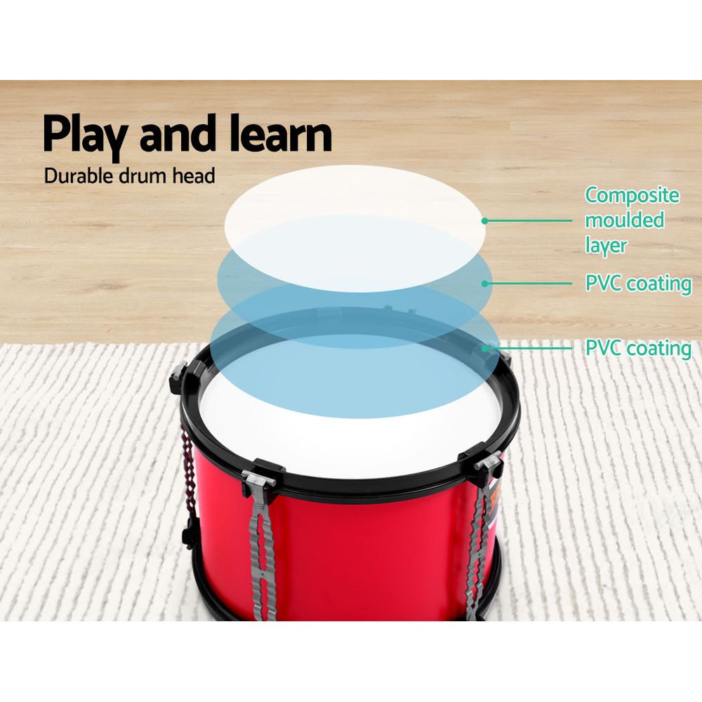 Keezi Kids 7 Drum Set Junior Drums Kit Musical Play Toys Childrens Mini Big Band-Baby & Kids > Toys-PEROZ Accessories