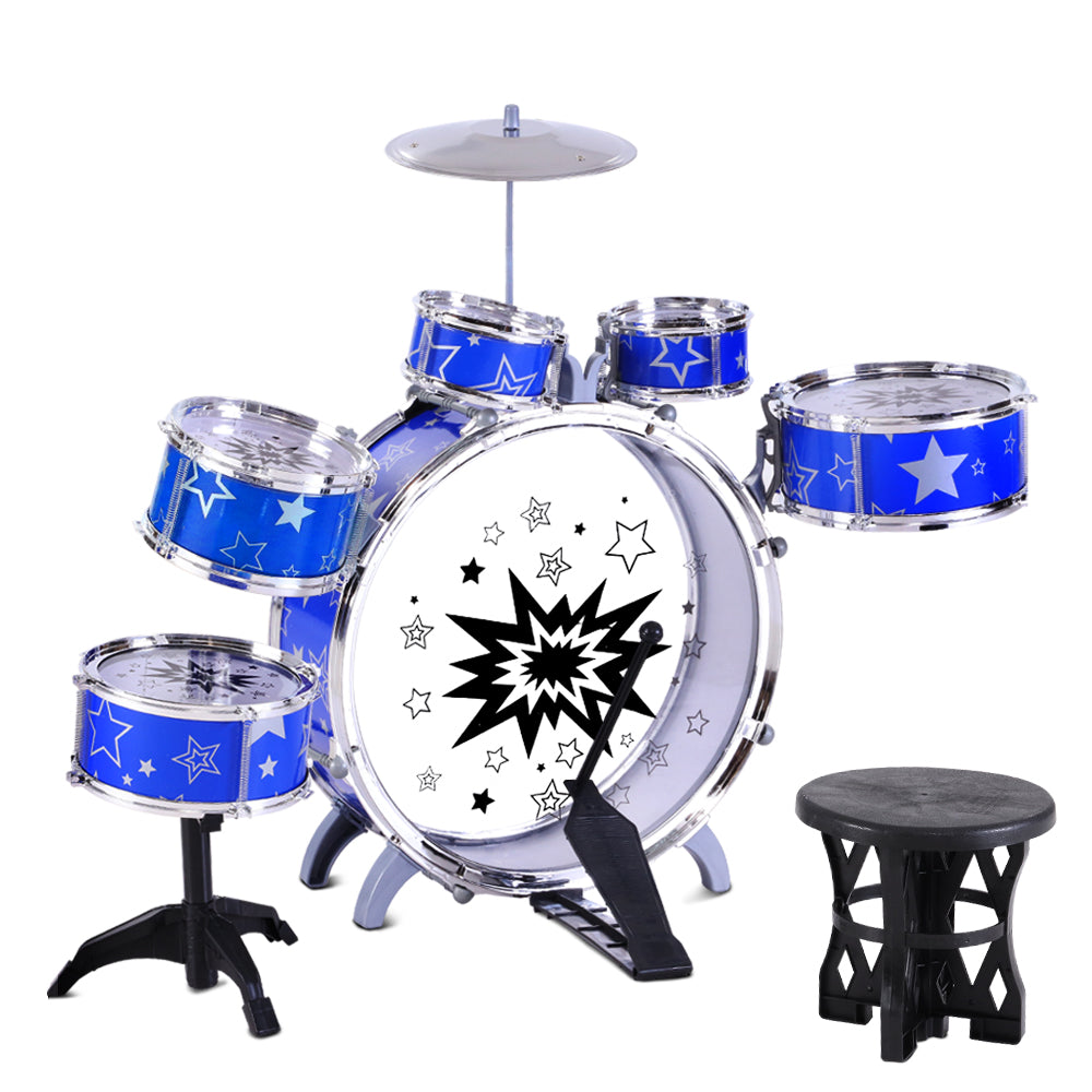 Keezi 11 Piece Kids Drum Set-Baby & Kids > Toys-PEROZ Accessories