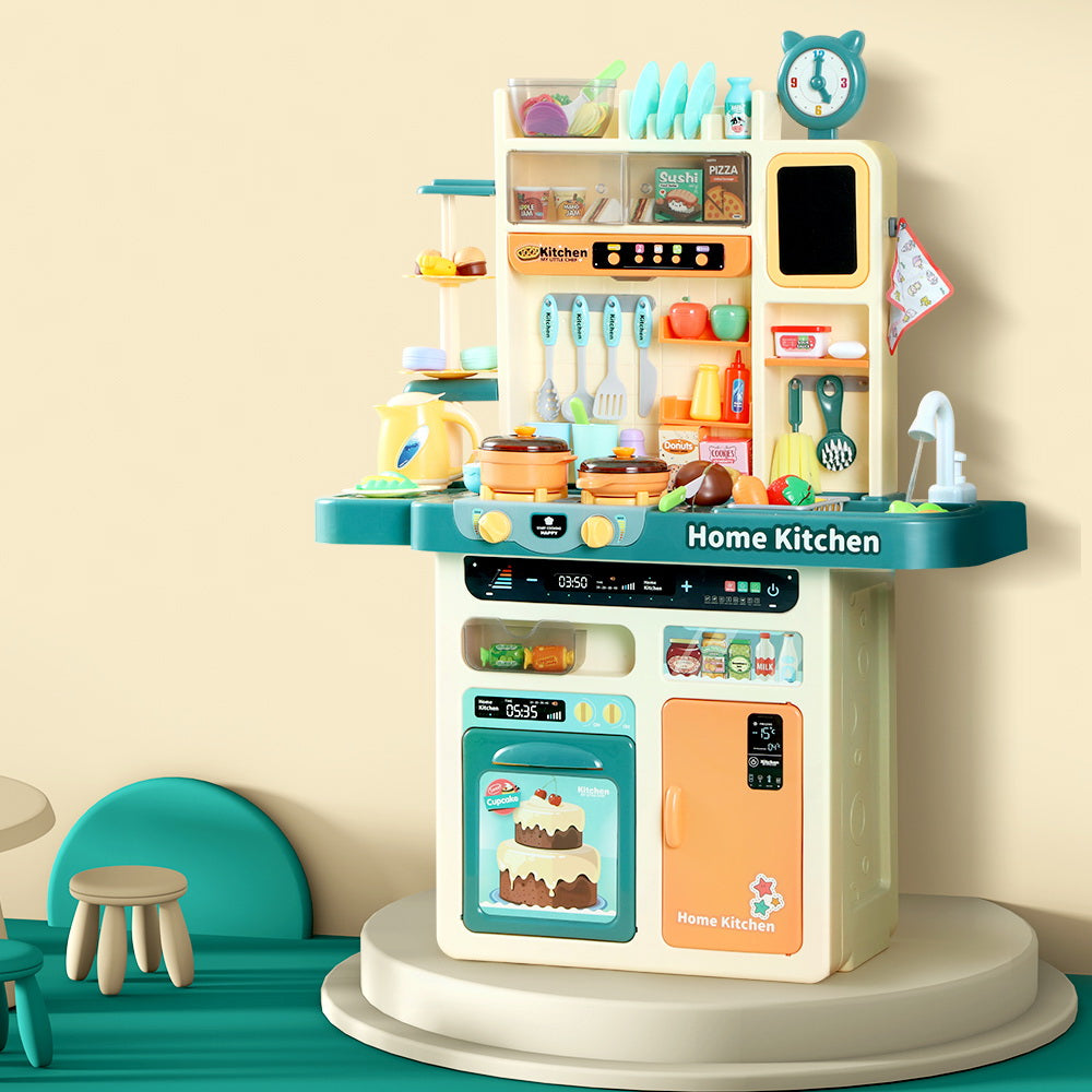 Keezi Kids Kitchen Playset Pretend Play Food Sink Cooking Utensils 73pcs-Baby & Kids > Toys-PEROZ Accessories
