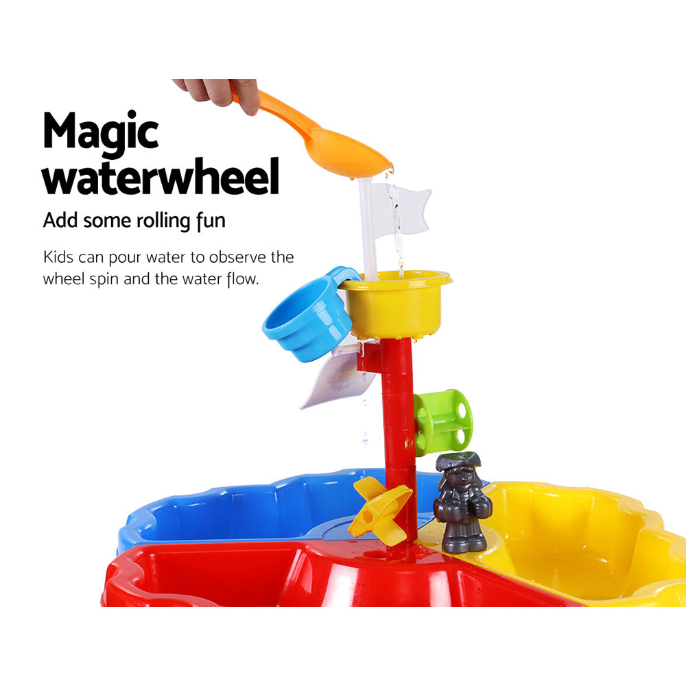 Keezi Kids Beach Sand and Water Sandpit Outdoor Table Childrens Bath Toys-Baby & Kids > Toys-PEROZ Accessories